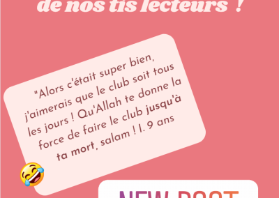 Témoignage Instagram d'un parent du club de lecture